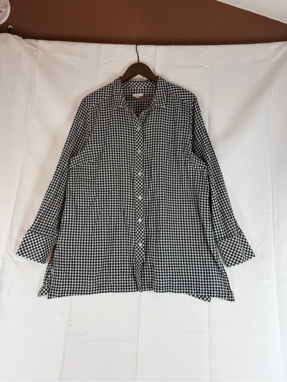 J JILL Women’s Size XL Shirt Button Down Stretch Cotton Plaid Casual Style - Picture 2 of 16